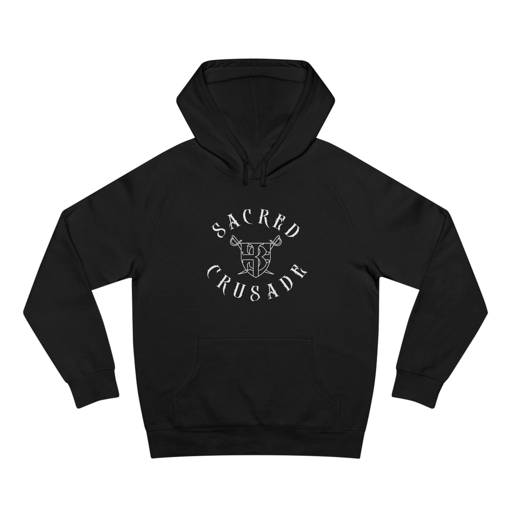 Sacred Crusade Hoodie — Gothic Cross Emblem Pullover