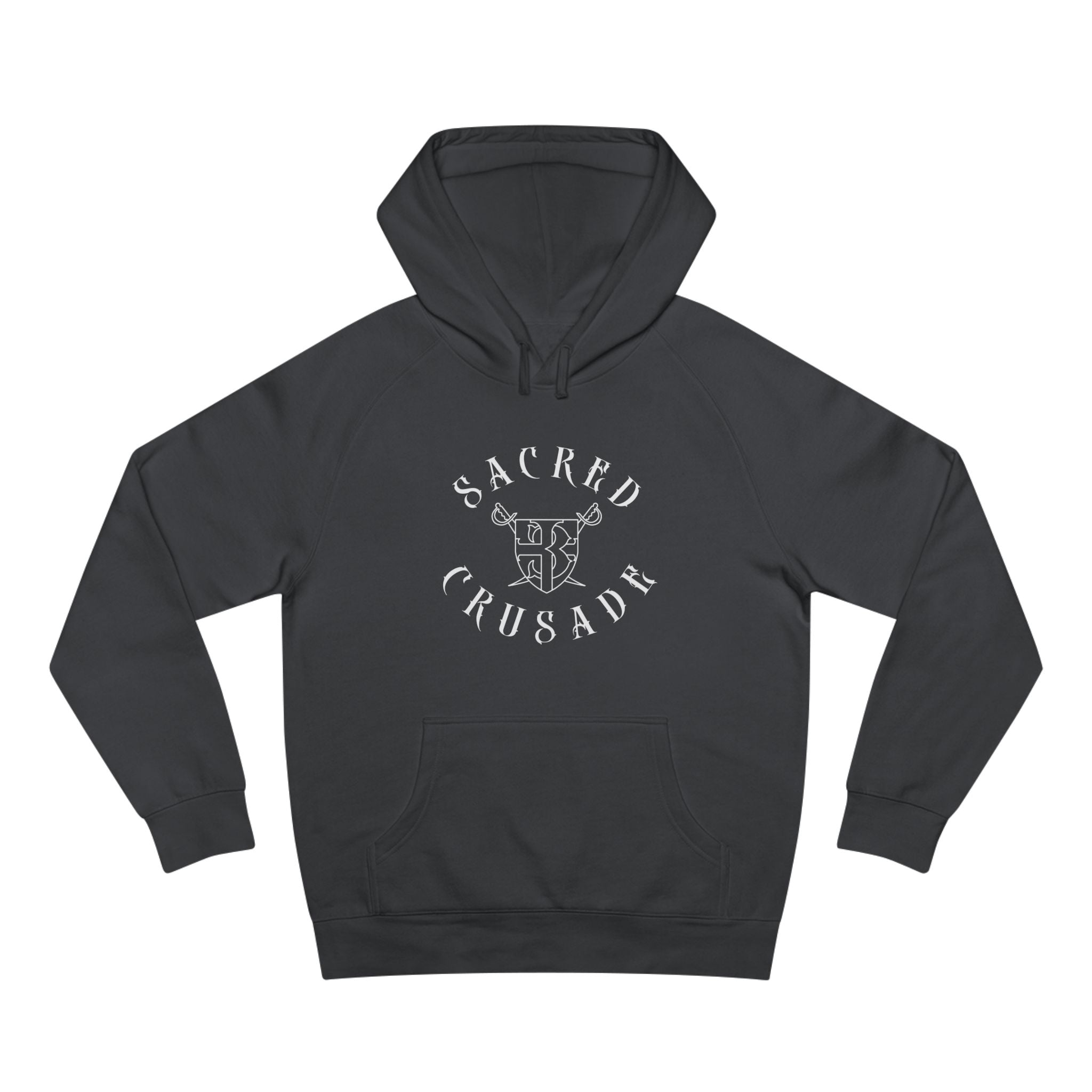 Sacred Crusade Hoodie — Gothic Cross Emblem Pullover